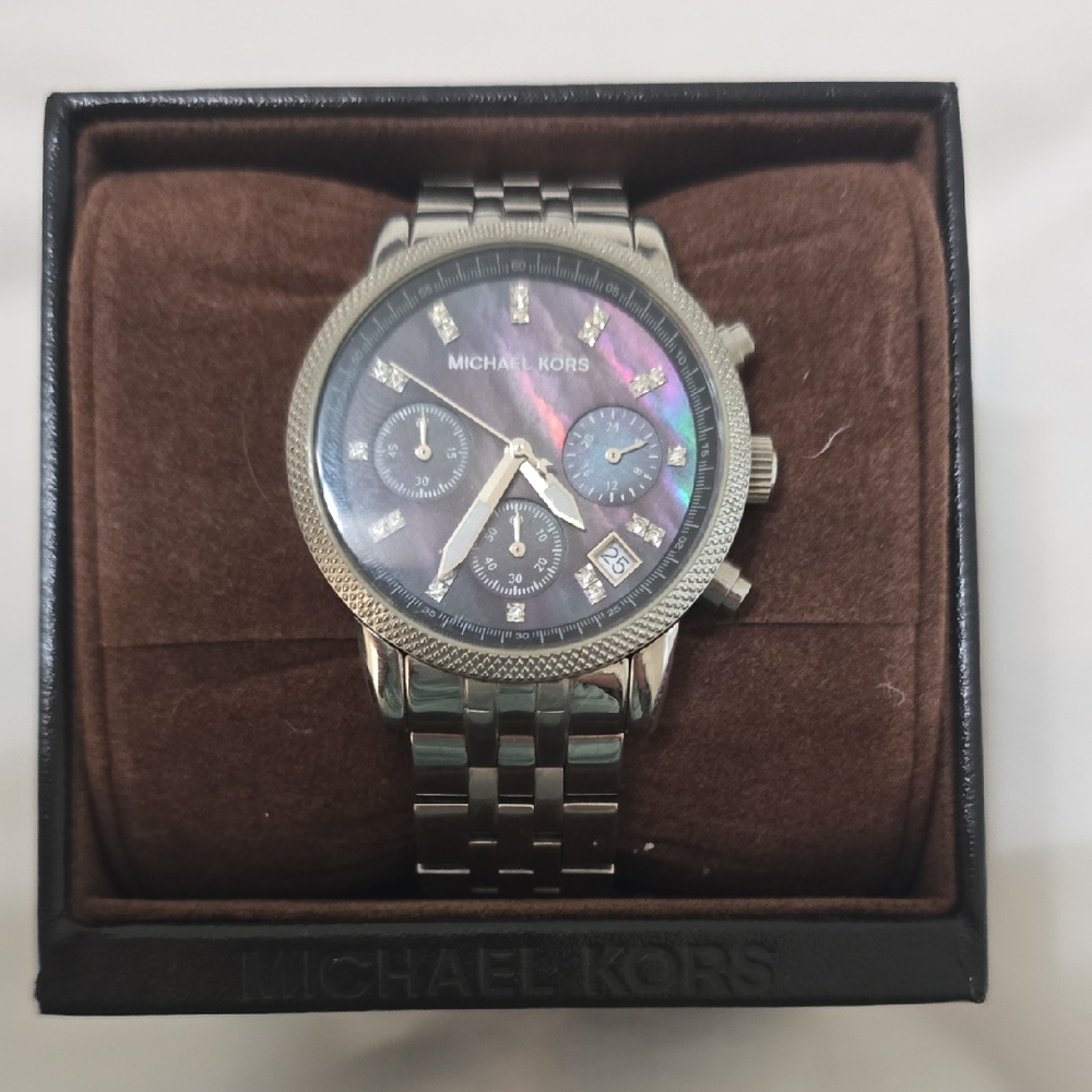 Michael Kors Steel Mother Of Pearl
